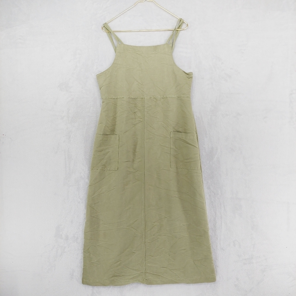 Cherokee Mint Green Tank Pockets Square Neck Mini Dress P3552